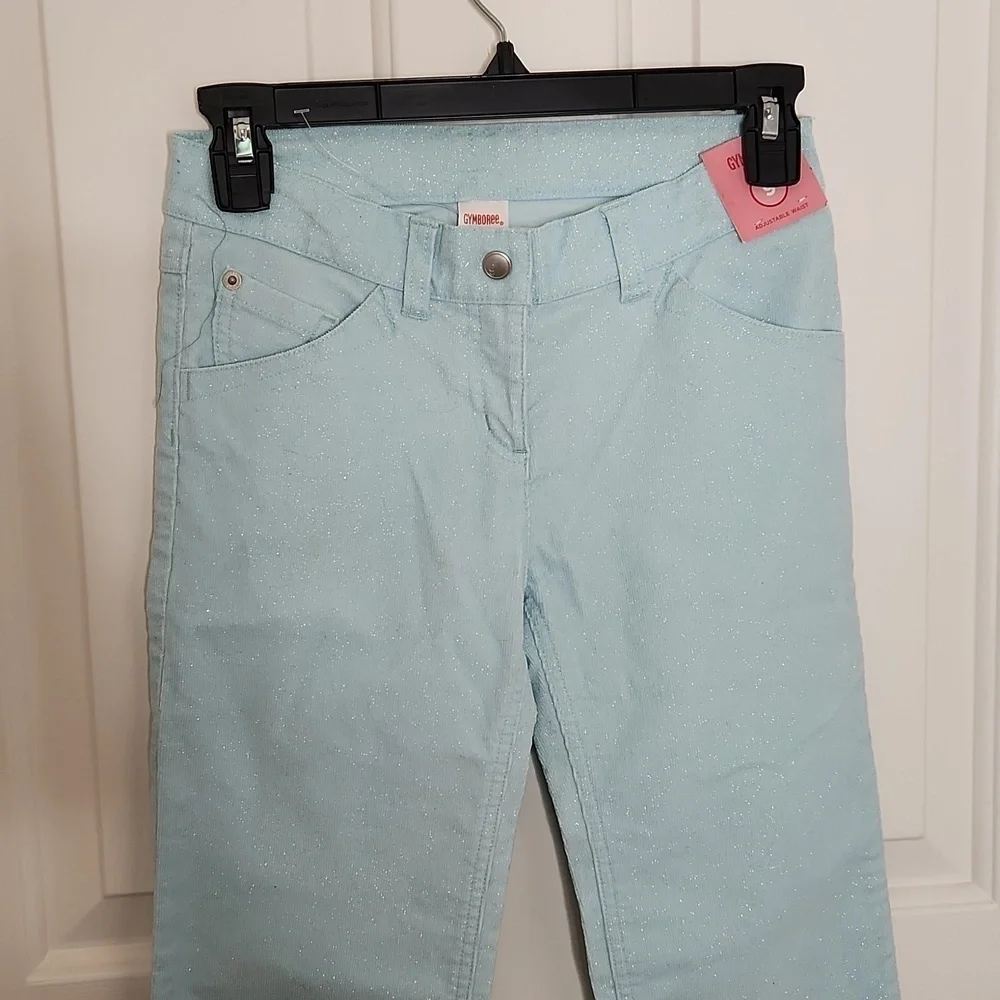 Gymboree Light Blue Sparkle Corduroy Pants Size 9 NWOT